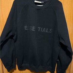 Fear of God Essentials Black Crewneck Sweater